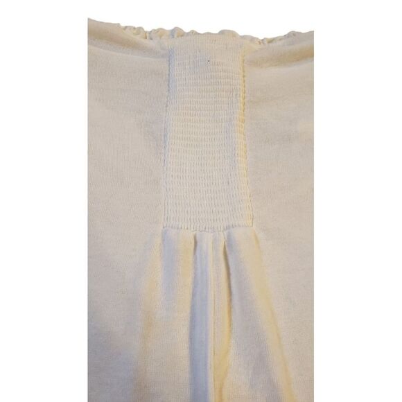 Seven7 Sweater Shirt Womens Size 1X Color Egret Light See Thru Tie Back Detail - Picture 6 of 16